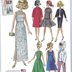 UNCUT Simplicity sewing pattern 9396 Vintage Doll Clothes for 11-1/2&quot; Doll ff