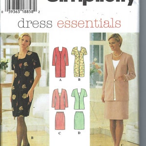 uncut vintage Simplicity sewing Pattern Misses&#39; Dress, Top, and Skirt Pattern - Simplicity 7107 - Ladies size 6-8-10 FF