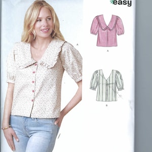 Uncut New Look Sewing Pattern Womens Top in Misses Sizes 4 to 16, Easy Sew Tops, New Look Pattern 6707 FF