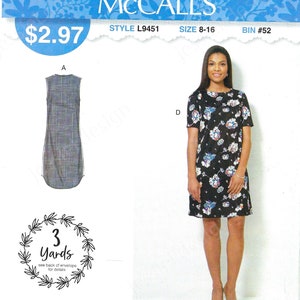 Pode incluir: Padrão de costura para um vestido simples com mangas curtas. O padrão é para os tamanhos 8-16 e requer 3 jardas de tecido. O padrão é feito nos Estados Unidos.