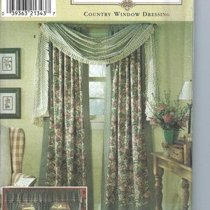 Uncut Simplicity sewing Pattern 8052 Window treatments curtains valance drapes FF
