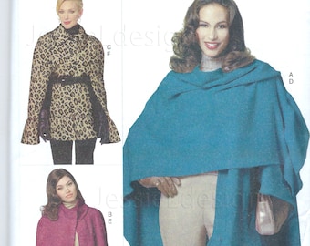 Uncut butterick sewing pattern 5684 Misses Wrap and Cape Size xs-s-m L-XL-XXl FF