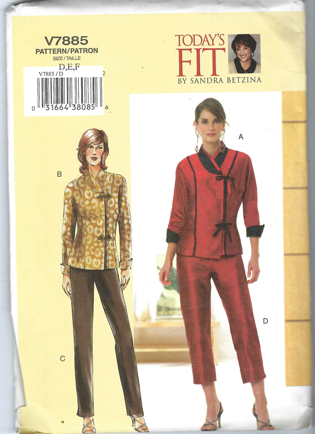 Uncut Vogue Sewing Pattern Top & Pants Pattern 7885 - Etsy