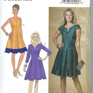 uncut  Butterick sewing pattern 6625 Misses&#39;/ Misses&#39; Petite Dress size 6-14 14-22 FF