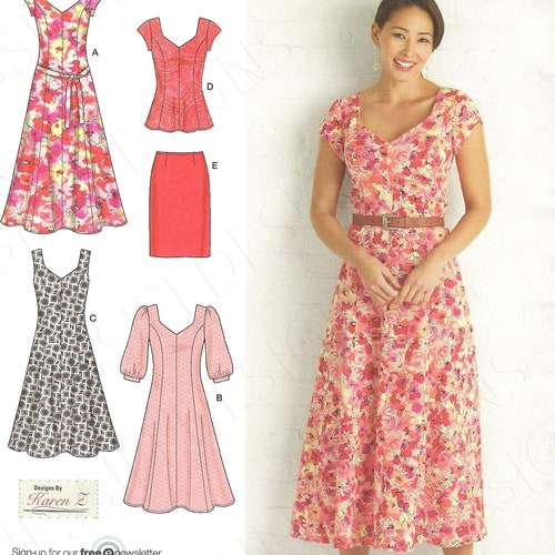 Simplicity Sewing Pattern S9296 Misses' Dress Size: - Etsy