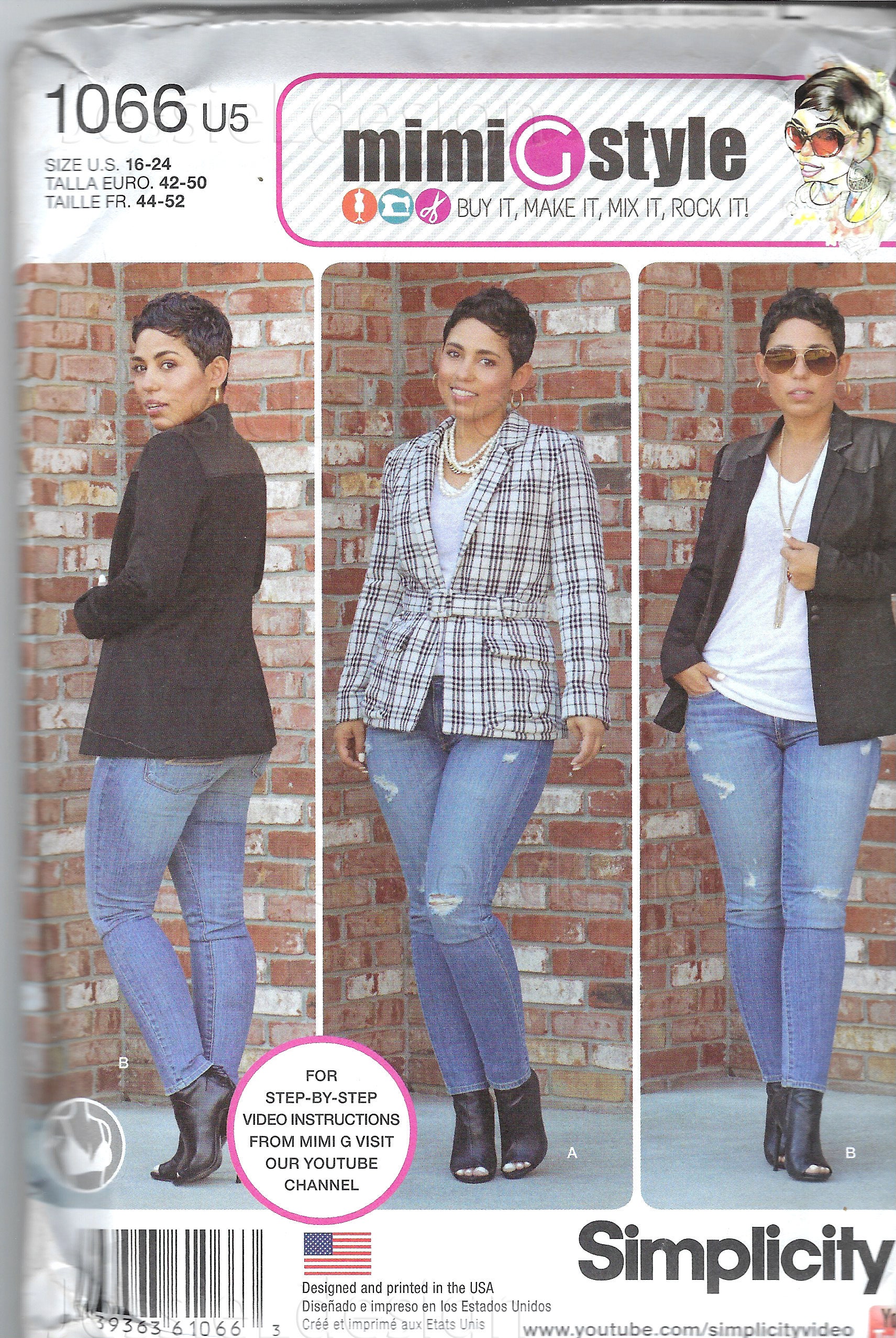 Uncut Simplicity Sewing Pattern 1066 359, Mimi G Style, Misses Lined ...