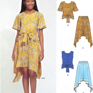 Uncut New Look sewing pattern 10081 6609 Misses Skirt & Blouse Top Sizes 8-20   FF
