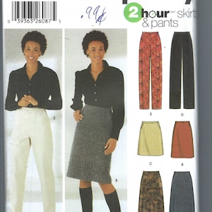 Uncut  simplicity sewing Pattern 5844 Two Hour Skirts and Pants Misses Size Women&#39;s Fashion Business Attire size 14-22 FF