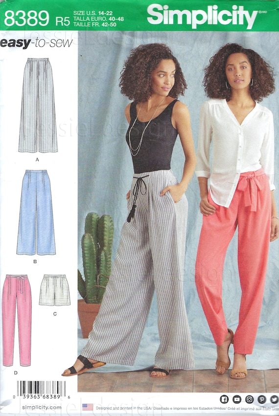 Uncut Simplicity Sewing Pattern 667 11064 8389 Misses' Pants Size 6-14  14-22 FF 