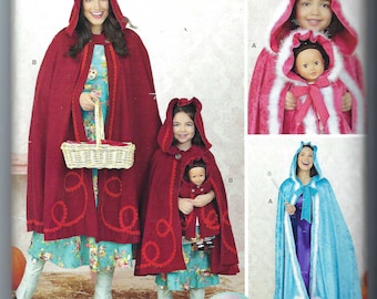 Molde de costura Simplicity 485 1348 - Disney Frozen - Fantasias de princesa Elsa e Ana para bonecas, tamanhos 3-8 (XS-XL) FF
