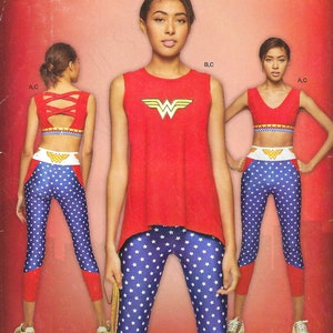 Uncut Simplicity Sewing Pattern 948 8631 Misses&#39; Knit Sports Bra Knit Top and Leggings - Size XS-S-M-L-XL FF