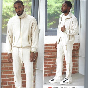 Uncut Simplicity Sewing Pattern 11404 11246 9458 11265 men Men&#39;s Knit Jacket and Pants by Mimi G. One Size: XS - XL FF