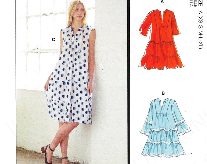 Uncut Mccalls Sewing Pattern 10520 8090 R10520 Misses' Dresses ...