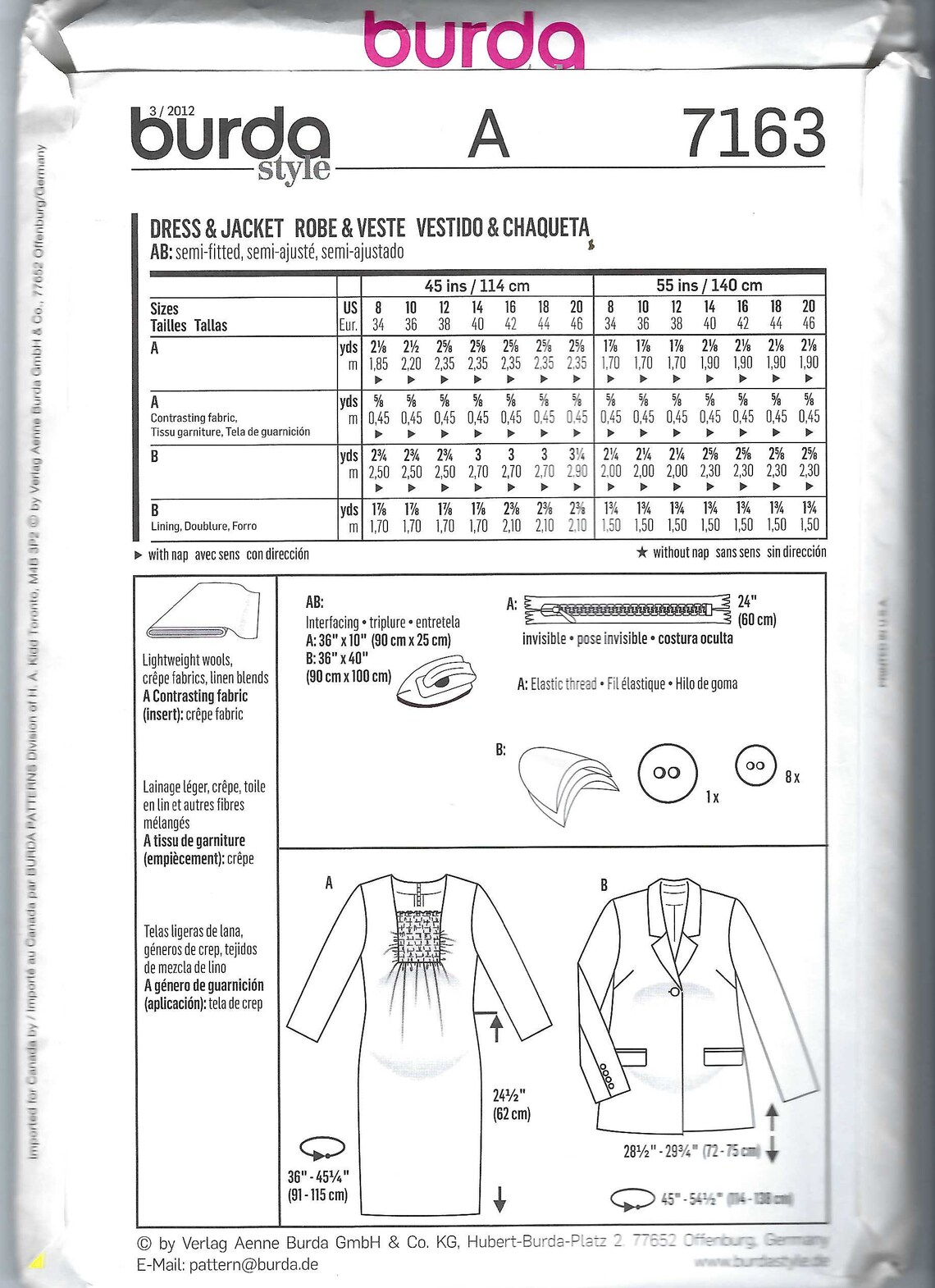 Uncut Burda Sewing Pattern 7163 Maternity Sewing Pattern Etsy
