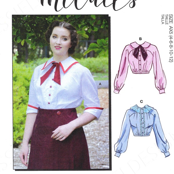 Uncut  McCalls sewing Pattern 8078, Edwardian Blouses Early 1900's Tops Fall Classic Sportswear size 4-12 12-14-16-18-20 FF