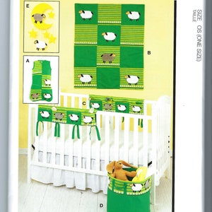 Uncut  mccalls Sewing Pattern 11493 8299 Baby&#39;s Nursery Decor Sheep Mobile, Babies Crib Quilt, Infant&#39;s Sleeper Basket, Pocket Rail Guard FF