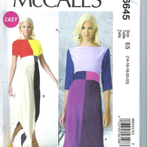 UNCUT Mccalls Sewing Pattern Misses' Dresses McCall's Sewing Pattern 6645 size 6-14 14-16-18-20-22 FF