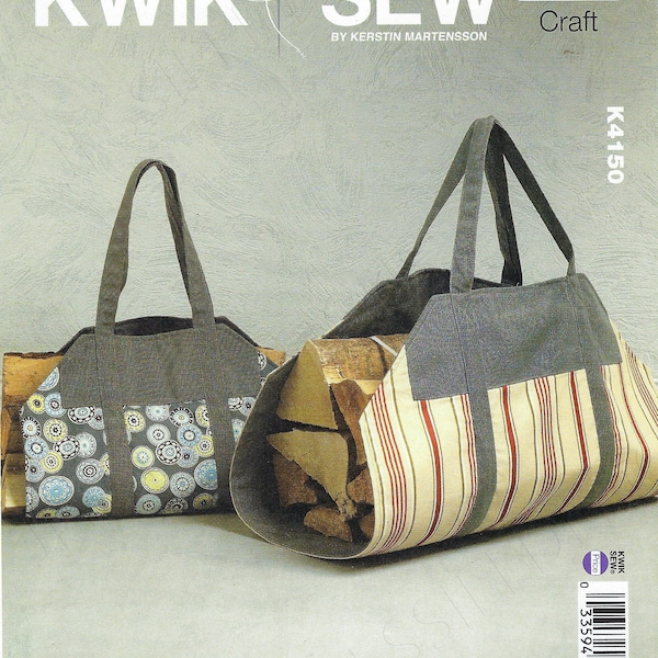 Uncut KWIK-SEW PATTERNS 4150 to make Log Carriers in two sizes ff