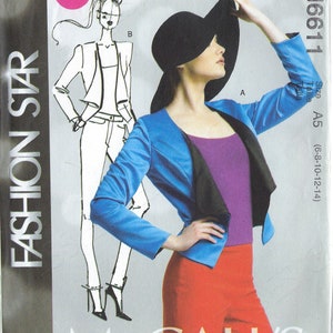 Oskärt McCalls sömnadsmönster 6611 Fodrad jacka för fröknar M6611 Storlek 6, 8, 10, 12, 14 14-22 FF