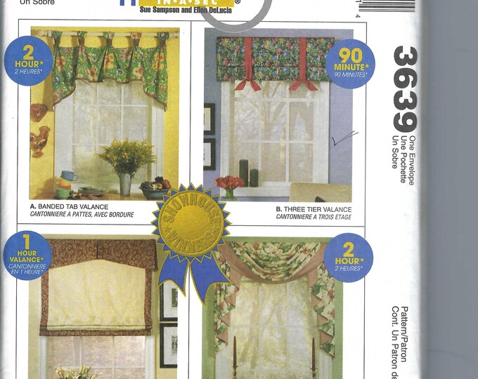Uncut Mccalls Sew Sewing Pattern 3639 Home Dec Window Treatment FF - Etsy