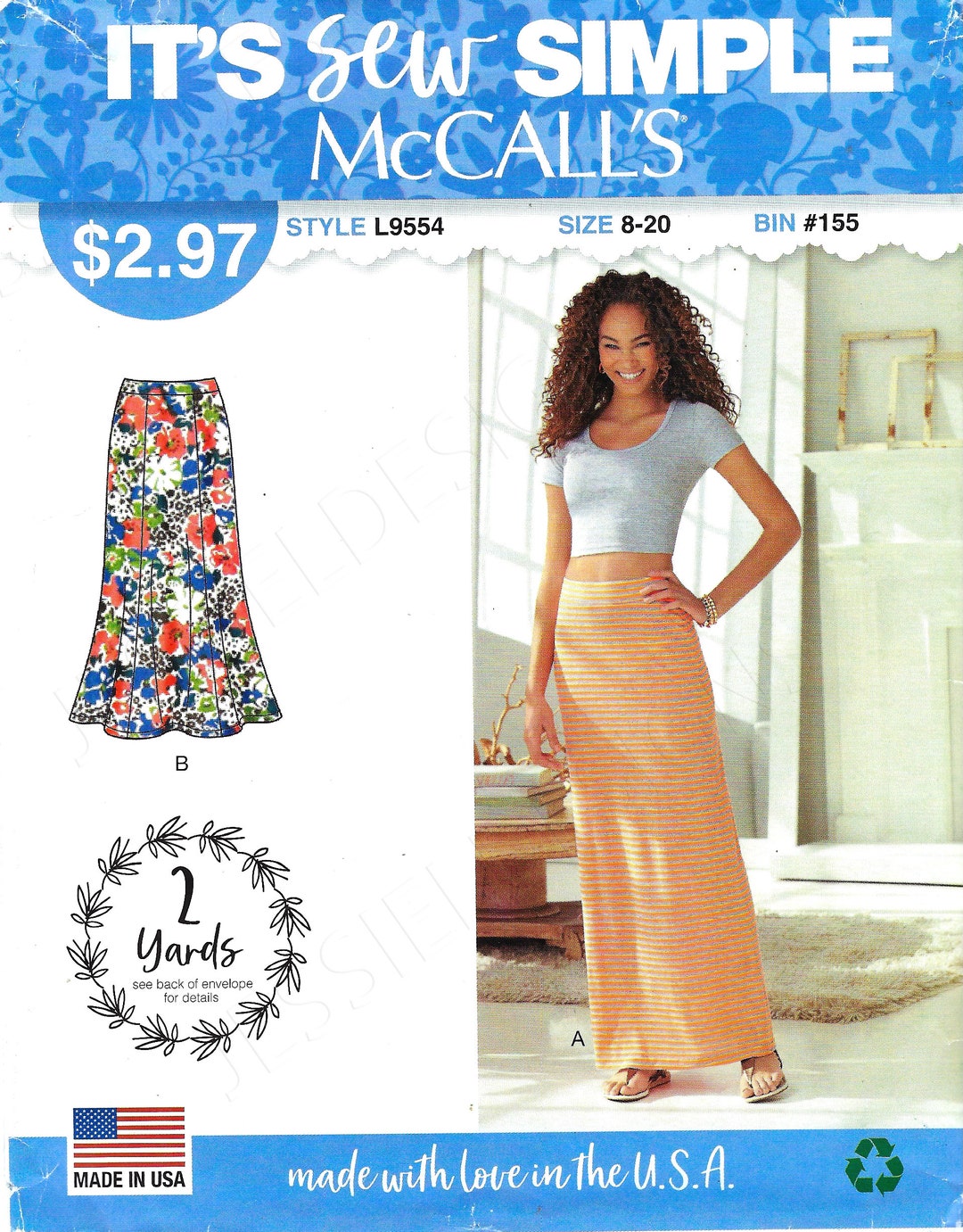 Uncut Mccalls Sew Sewing Pattern 9554 Misses Skirt Size 8-20 FF - Etsy