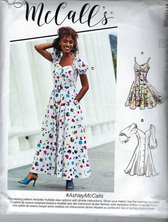 Uncut Mccalls sewing pattern 10908 8177 misses dress size 6-14  16-18-20-22-24 FF