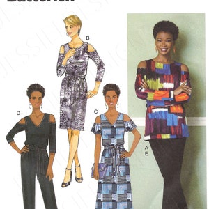 Uncut Butterick sewing Pattern 6425 Womans Dress and Pant Suit Sewing Pattern Casual Dress Size 6-14 14 16 18 20 22 FF