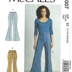 Uncut Mccalls sewing pattern M8007 8007 PATTERN Misses Pants New Size 6-14 14-16-18-20-22 Factory Folded