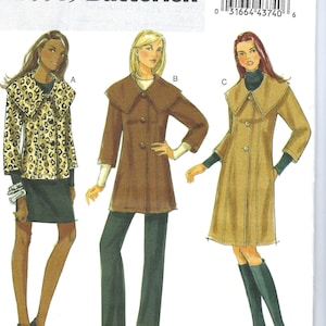 May include: A sewing pattern for a coat or jacket with three different styles. The pattern is from Butterick and has the number B5569. The pattern is for sizes 8-10-12-14.
