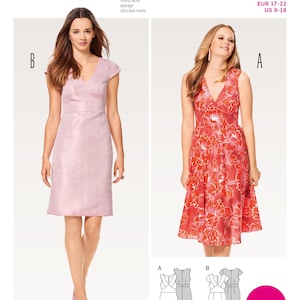 Uncut Burda Style sewing Pattern 6554 DRESS Size 8-18 FF