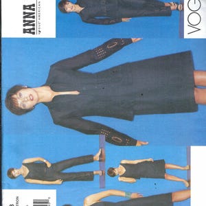 May include: Vogue Patterns sewing pattern featuring designs by Anna Sui. The pattern includes a long-sleeved jacket, pants, and two dress styles. The cover shows the garments in black, with the pattern number 2553 and size range 12-14-16.