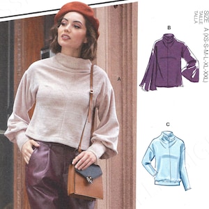 Uncut  McCalls Sewing Pattern 11296 10736 8144 Misses&#39; Top size XS-S-M-L-XL-xxl FF