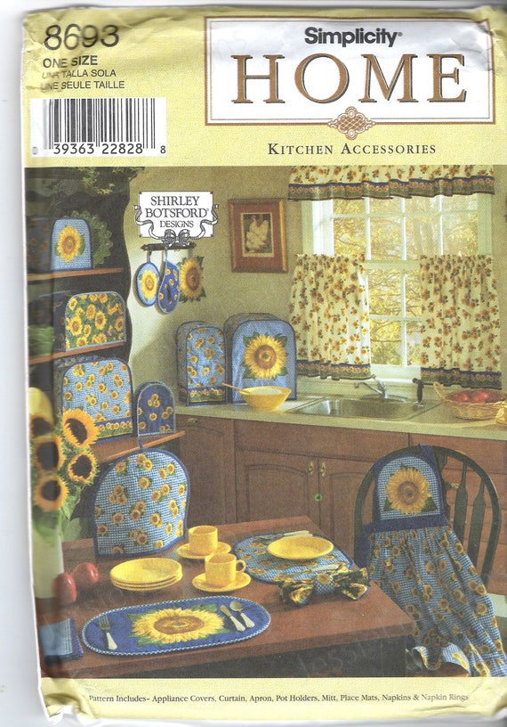 【中古】 Uncut Simplicity Accessories Kitchen 8693 Pattern Sewing 裁縫材料