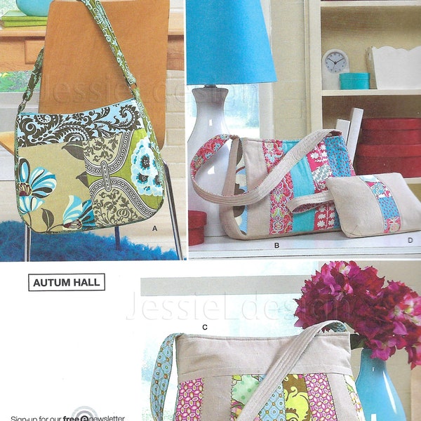 Uncut Simplicity Sewing Pattern 2617 Patchwork Totes & Bags Tissue holder Make up Bag  FF