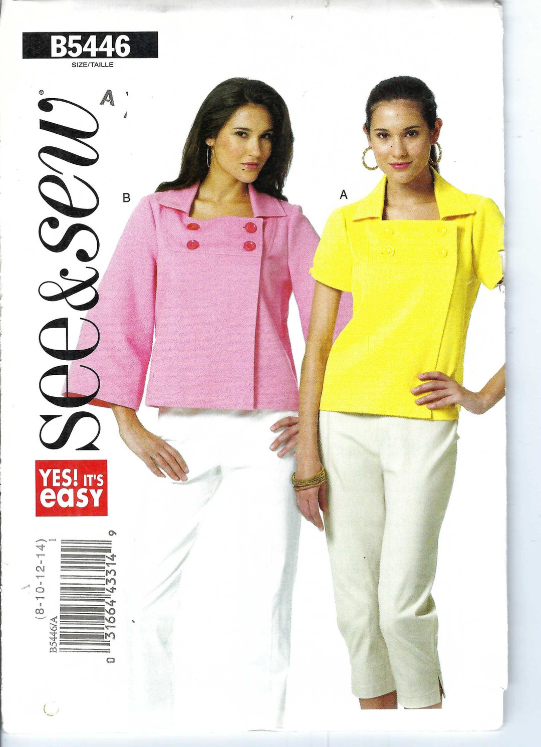 Uncut Butterick Sewing Pattern 5446 Pattern for Misses' Jacket Size 8 ...