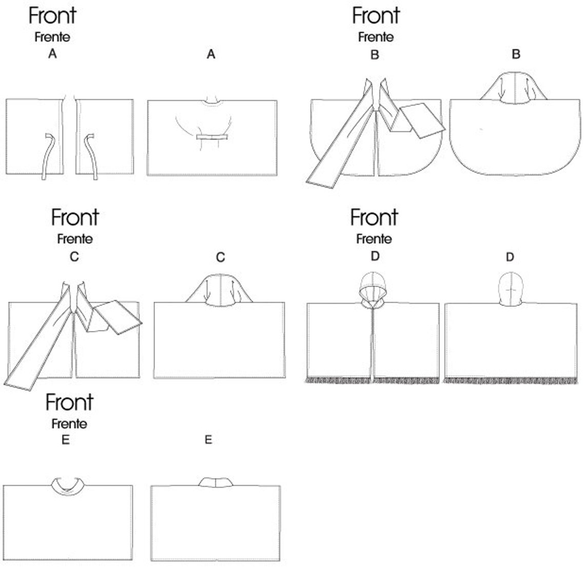Uncut Mccall's Patterns 627 6209 Misses' Ponchos and - Etsy