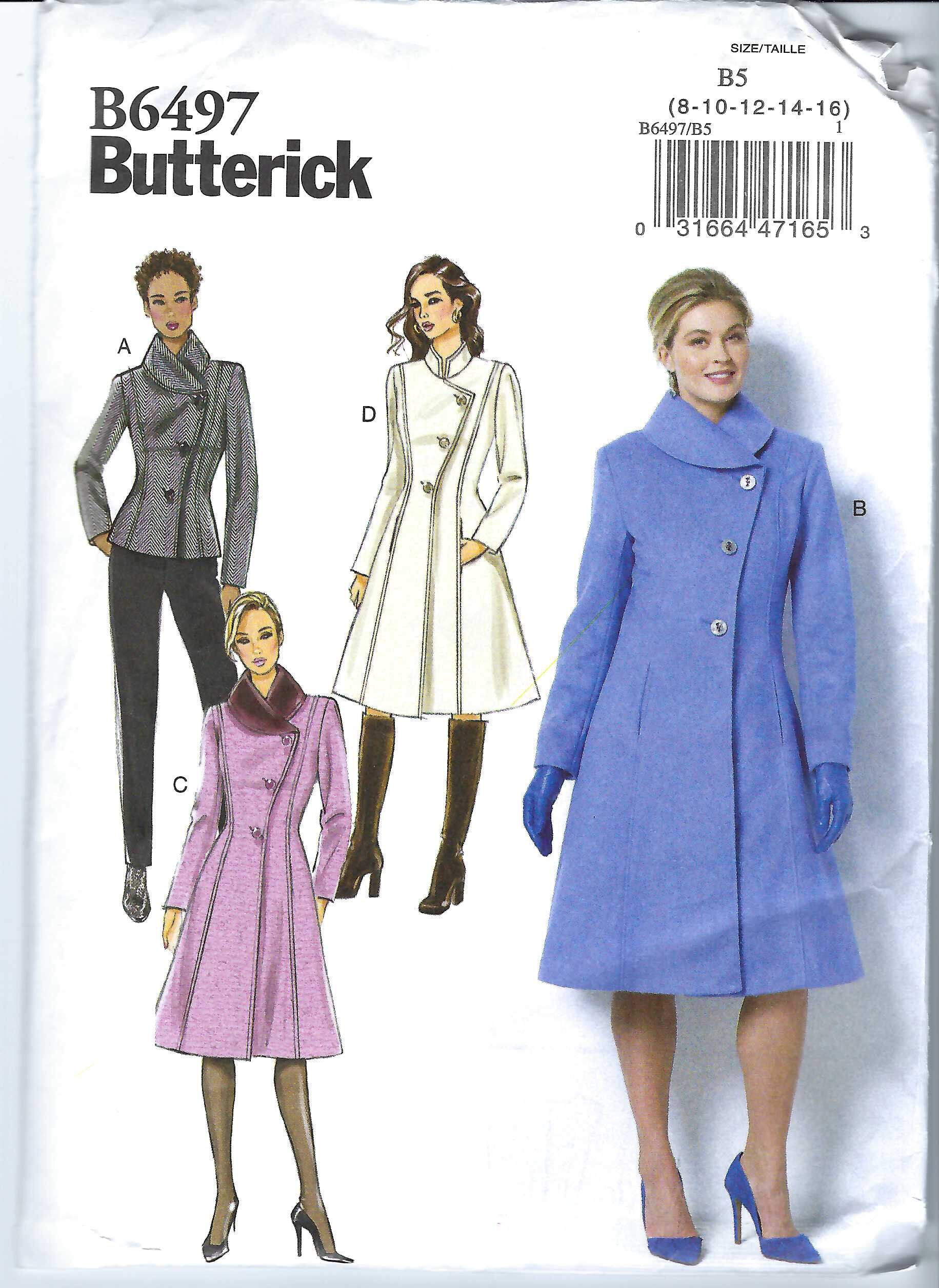 Butterick B6828F5 Misses Top/Gilet F5 (16 18 20 22 24), Multicolore