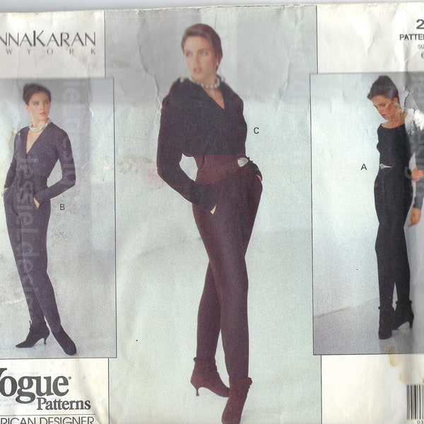 rare Uncut  vogue sewing pattern 2609 DKNY misses jumper pattern size 6-8-10  FF