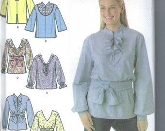 Patrón de costura Simplicity sin cortar, blusa de mujer, top de mujer, patrón de mujer, patrón Simplicity 4960 tallas 8-14 16-22 FF