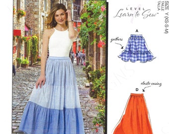 tiered maxi skirt pattern