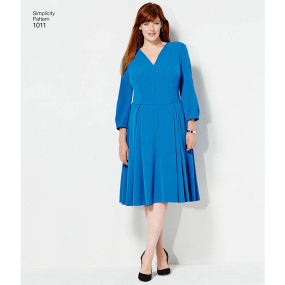 Uncut Misses and Plus Size Amazing Fit Dress - Simplicity 308 1011 SIZE  10-18 20-28 FF - Etsy