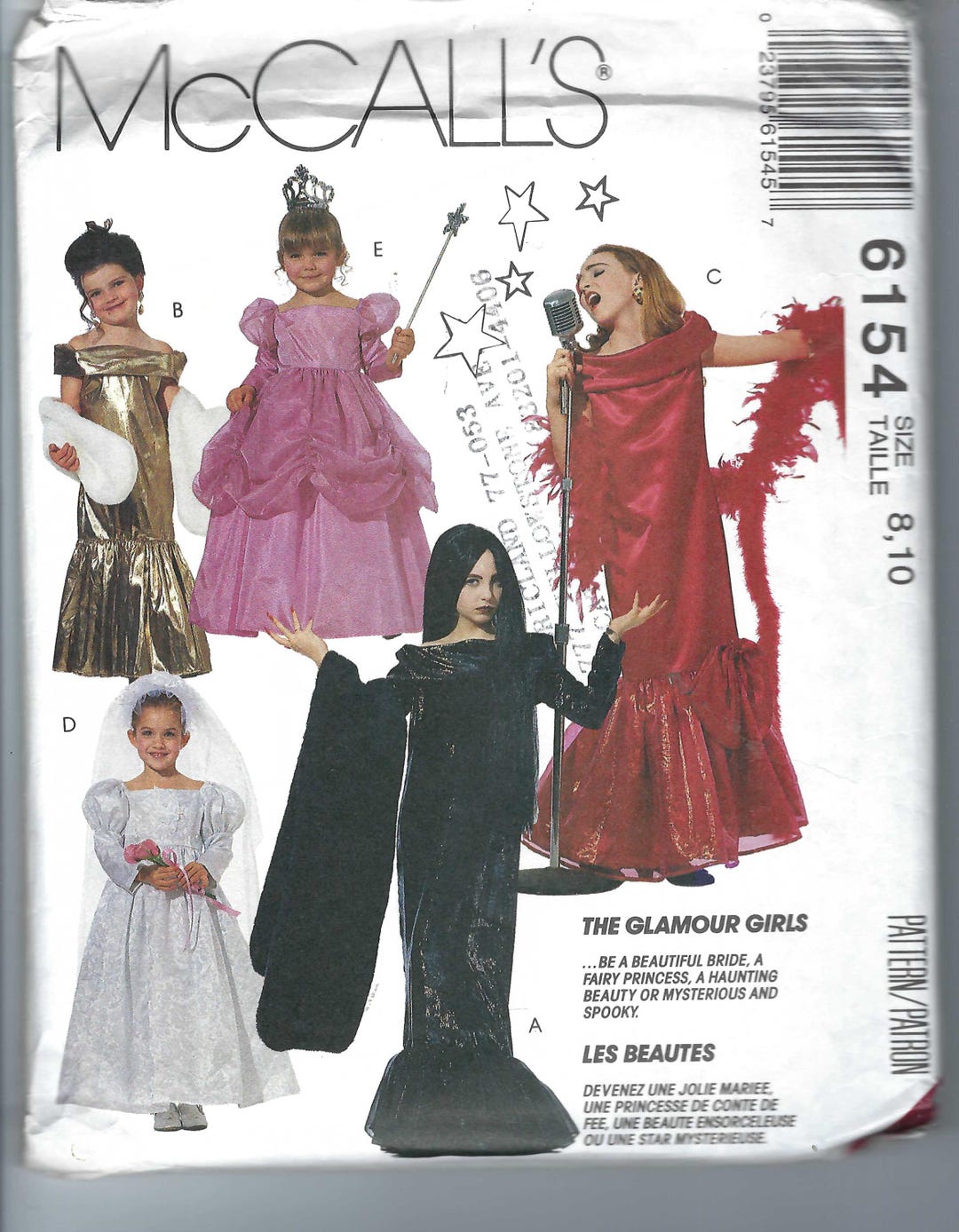 Uncut Vintage Mccalls Sewing Pattern Girl's Halloween Costumes Size 8 ...