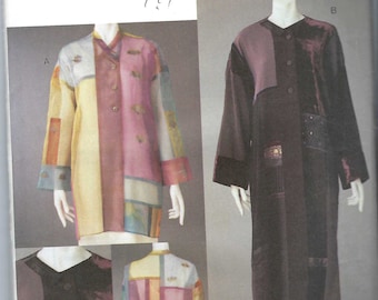 Uncut vogue sewing pattern 7663 Marcy Tilton Misses' Jacket/Coat Size S-M L-XL FF