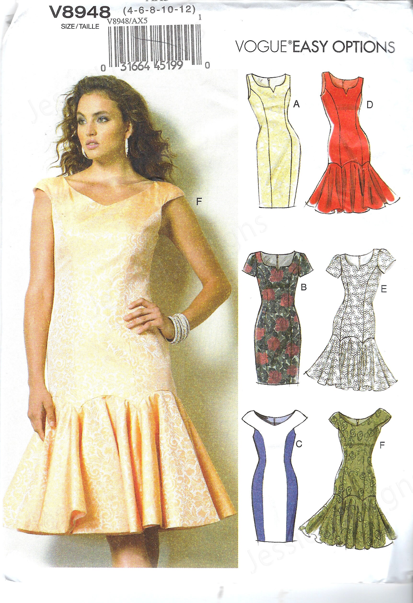 ワンピース widing pattern dress Vintage Simplicity #4001 Pattern For Misses Size 14 One