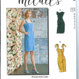 Uncut McCalls sewing pattern 8091 Misses Dress Size 6-8-10-12-14 14-22 FF
