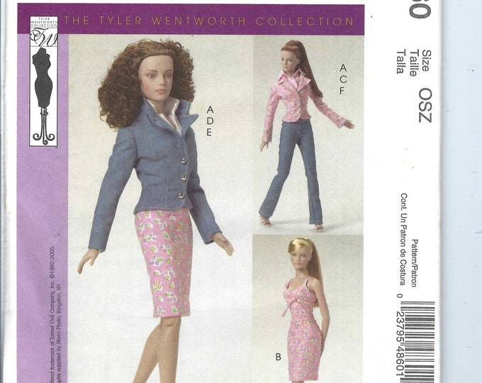 Uncut Vintage Simplicity Sewing Pattern Fashion Doll Clothes Pattern ...