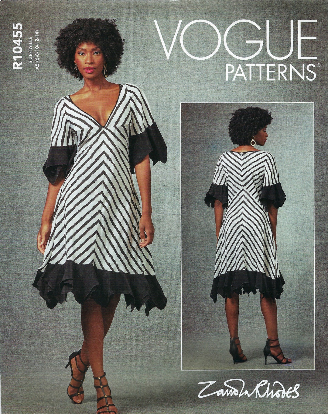 Uncut Vogue Sewing Pattern 10455 1676 Misses' Dress Size 6-8-10-12-14 ...