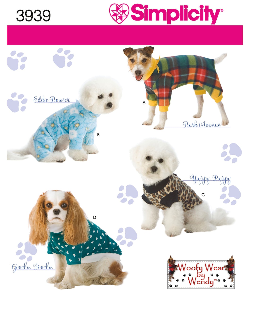 Uncut Simplicity Sewing Pattern 3939 Dog Clothes Sewing Pattern Dog