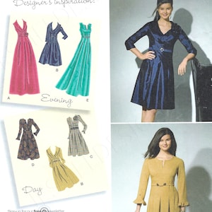 Patrón de costura Simplicity sin cortar 2338 Tallas 10-12-14-16-18 20-28 Vestido versátil - Clásico y elegante FF