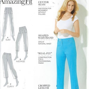 Uncut Simplicity Sewing Pattern 1918 AMAZING FIT Cropped Pants in Slim ...